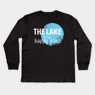 The Lake Is My Happy Place Kids Long Sleeve T-Shirt